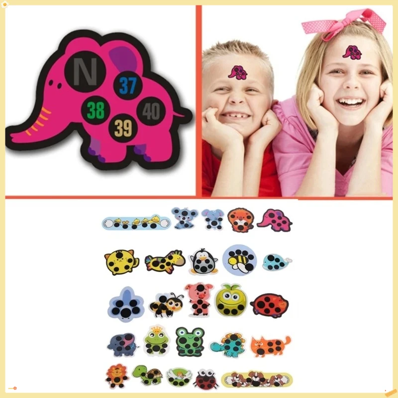 5/10pcs Cute Animal Baby Care Thermometers Kids Forehead Sticker Temperature Test Fever Detection Random Design
5/10pcs Cute Animal Baby Care Thermometers Kids Forehead Sticker Temperature Test Fever Detection Random Design