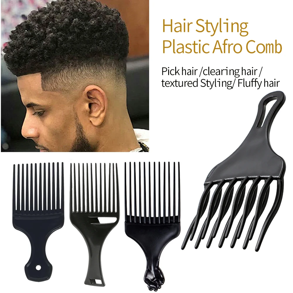 1PCS Black Insert Afro Hair Comb Plastic Wide Teeth Pick Hair Fork Comb Salon Professional African Styling Hairdressing Tool Men
1PCS Black Insert Afro Hair Comb Plastic Wide Teeth Pick Hair Fork Comb Salon Professional African Styling Hairdressing Tool Men