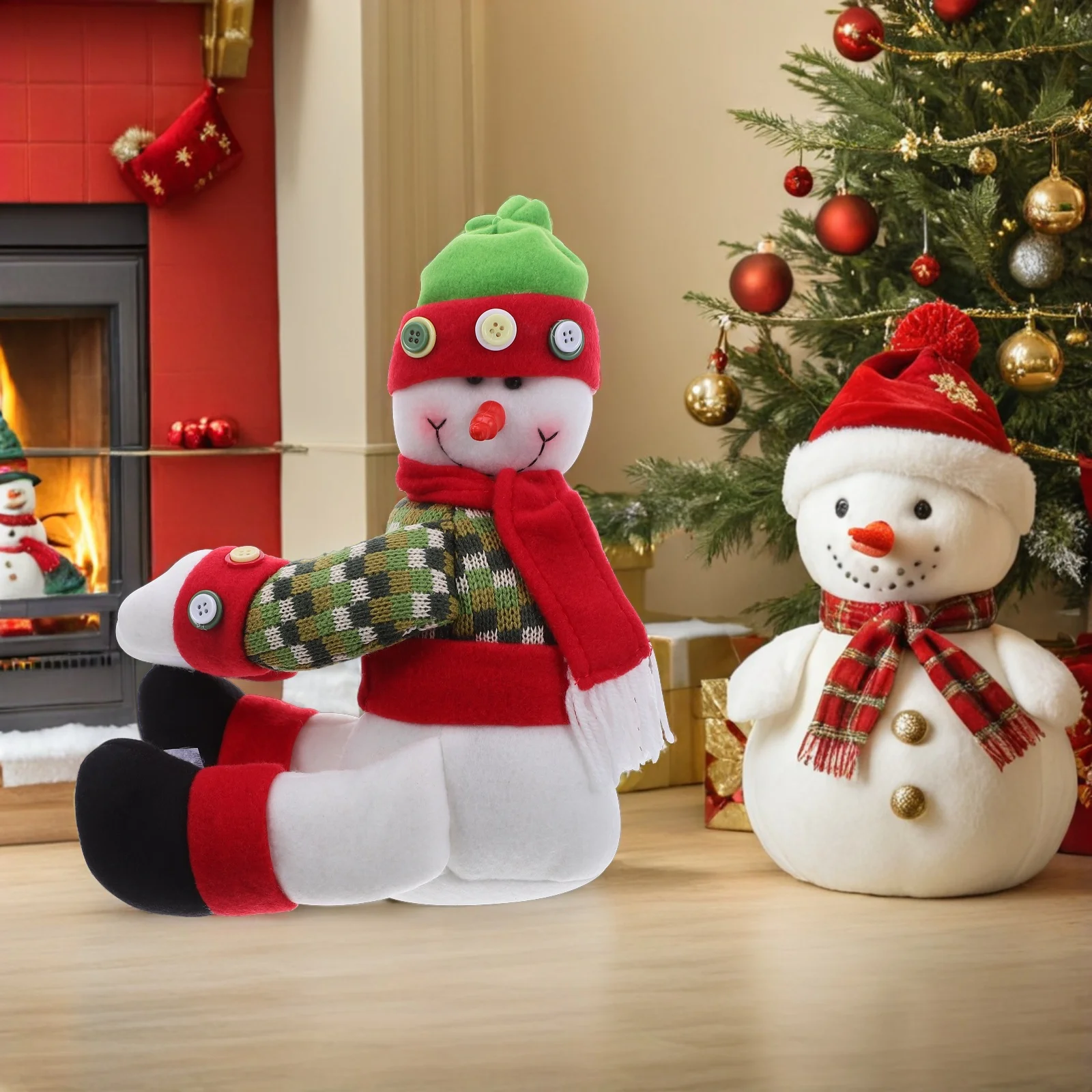 Christmas Tree Topper Snowman Soft Fabric Adjustable Arms Legs Xmas Curtain Tie Holiday Snowman for Hugging Tree 
Christmas Tree Topper Snowman Soft Fabric Adjustable Arms Legs Xmas Curtain Tie Holiday Snowman for Hugging Tree