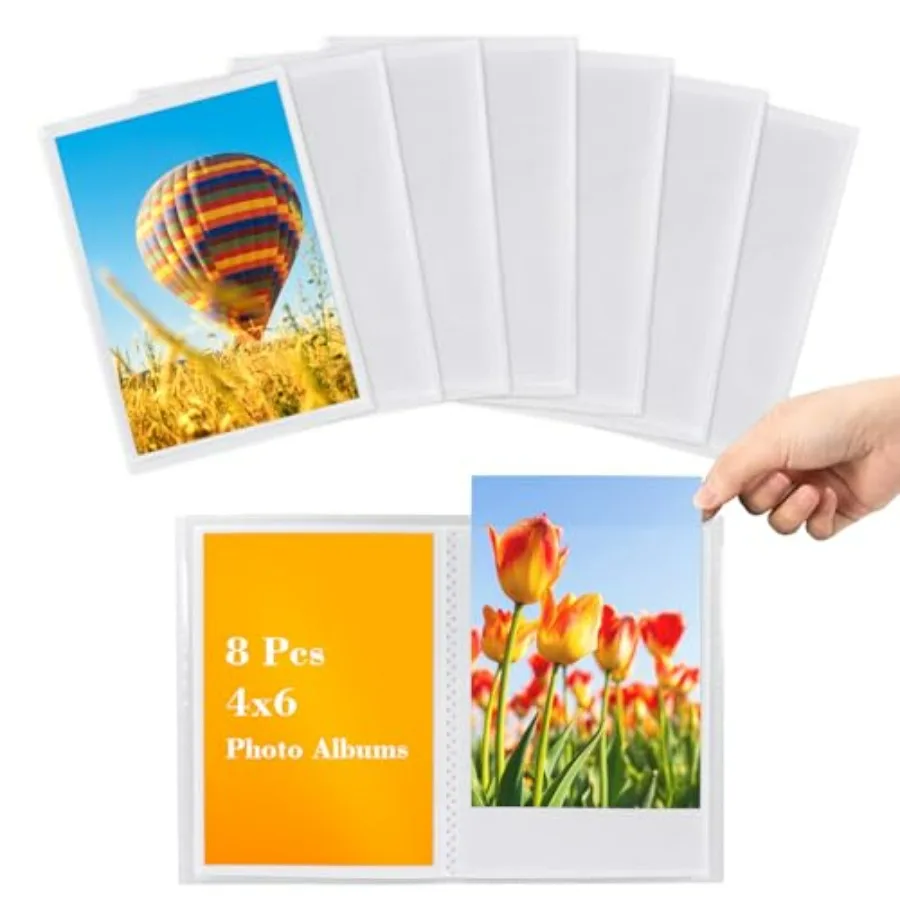 Photo Albums 4x6 Pictures - Set of 8 Small Photo Album 4x6, Mini Picture Book with Pockets, Customizable Cover for Wedding, Tra
Photo Albums 4x6 Pictures - Set of 8 Small Photo Album 4x6, Mini Picture Book with Pockets, Customizable Cover for Wedding, Tra