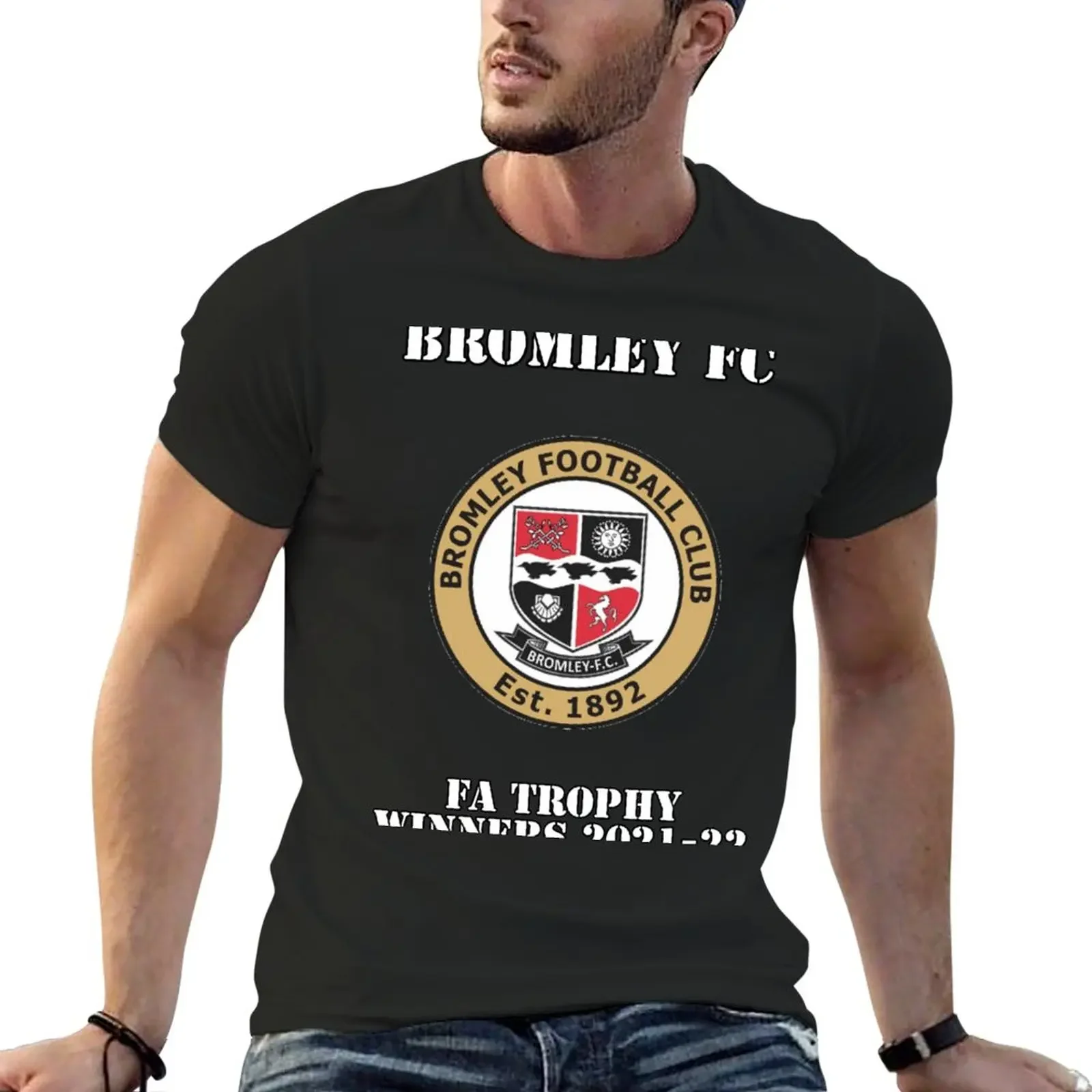 BROMLEY FA TROPHY WINNERS 2021-22 T-Shirt hippie clothes summer clothes oversized mens cotton t shirts 
BROMLEY FA TROPHY WINNERS 2021-22 T-Shirt hippie clothes summer clothes oversized mens cotton t shirts