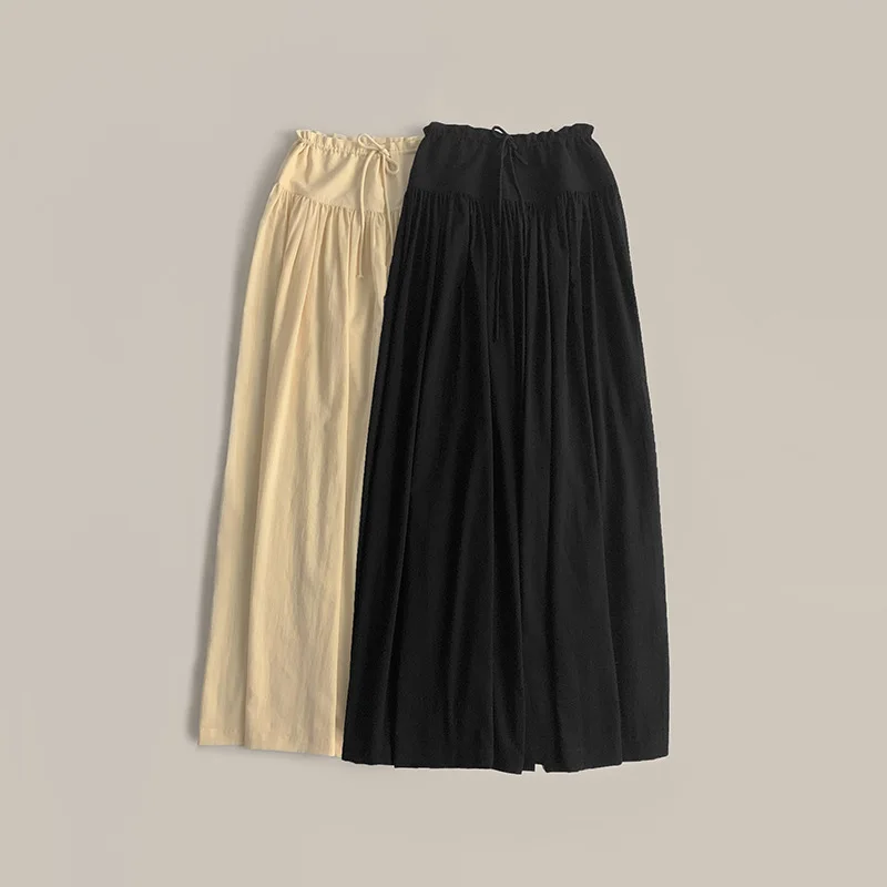 Withered Drawstring High Waisted Large Swing Skirt Pants Look Slim And Wide Leg Pants Skirt Pants Lazy Pants Woman Clothes
Withered Drawstring High Waisted Large Swing Skirt Pants Look Slim And Wide Leg Pants Skirt Pants Lazy Pants Woman Clothes