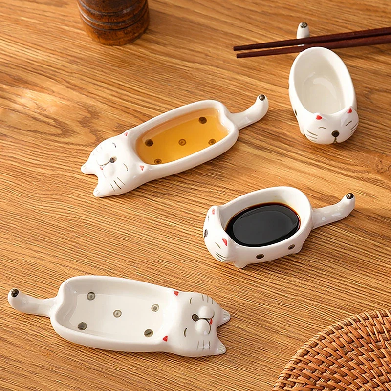Cute Cat Ceramic Small Dish Mini Mustard Pesto Tomato Ketchup Soy Sauce Dish Seasoning Plates With Handle For Home Restaurant
Cute Cat Ceramic Small Dish Mini Mustard Pesto Tomato Ketchup Soy Sauce Dish Seasoning Plates With Handle For Home Restaurant
