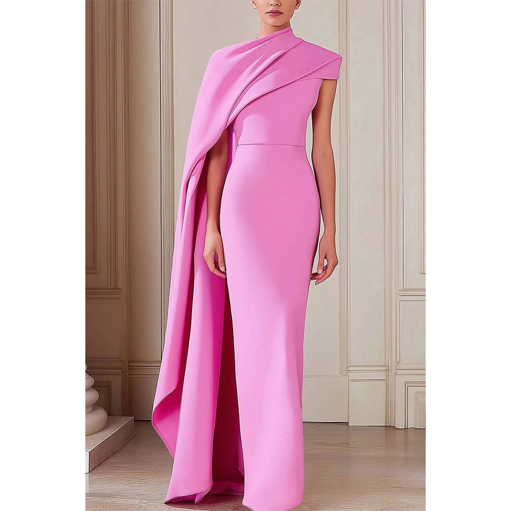 Simple Hot Pink Mermaid Evening Dress Satin Customized One Shoulder Floor Length Arabian Formal Party Gown Saudi Prom Dresses
Simple Hot Pink Mermaid Evening Dress Satin Customized One Shoulder Floor Length Arabian Formal Party Gown Saudi Prom Dresses