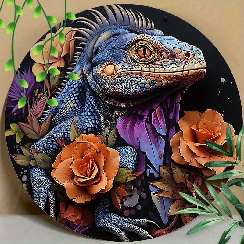 Cute Vintage Round Aluminum Sign, Chameleon Decorative Wall Sign for Home Restaurant Garage Coffee Shop Office Decor
Cute Vintage Round Aluminum Sign, Chameleon Decorative Wall Sign for Home Restaurant Garage Coffee Shop Office Decor