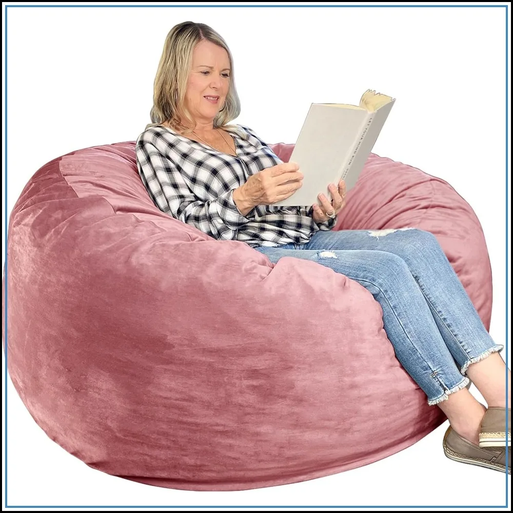 3 ft Bean Bag Chair with Memory Foam, Ultra Soft Velvet, Side Pocket & Handle - Pink
3 ft Bean Bag Chair with Memory Foam, Ultra Soft Velvet, Side Pocket & Handle - Pink