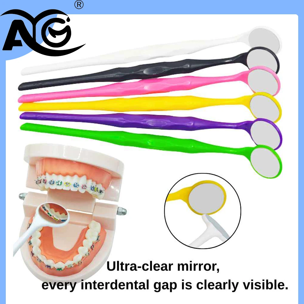 AG 134℃ Autoclavable 10pcs/Box Oral Tooth Whitening Dental Double Sided Mouth Mirrors Surface Exam Reflectors With Handle
AG 134℃ Autoclavable 10pcs/Box Oral Tooth Whitening Dental Double Sided Mouth Mirrors Surface Exam Reflectors With Handle