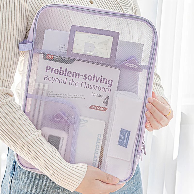 L-Shaped Three-Dimensional Opening Large A4 Subject Bag 1pc Simple Large-Capacity Mesh Yarn Handheld Tutorial Bag Back To School
L-Shaped Three-Dimensional Opening Large A4 Subject Bag 1pc Simple Large-Capacity Mesh Yarn Handheld Tutorial Bag Back To School