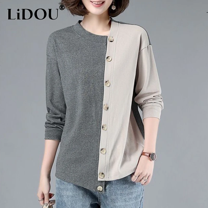 Spring Summer New Y2K Patchwork Pure Cotton Fashion T-shirts Women Long Sleeve Casual Korean Style Tops All Match Female Clothes
Spring Summer New Y2K Patchwork Pure Cotton Fashion T-shirts Women Long Sleeve Casual Korean Style Tops All Match Female Clothes