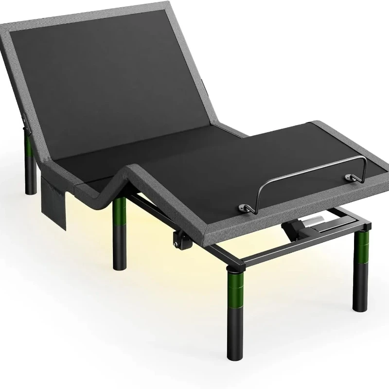 Twin XL Adjustable Bed Base Frame, 4 Ports USB A&C Adjustable Bed Base with Under-Bed Nightlight, 3 Minutes Fast Assembly
Twin XL Adjustable Bed Base Frame, 4 Ports USB A&C Adjustable Bed Base with Under-Bed Nightlight, 3 Minutes Fast Assembly