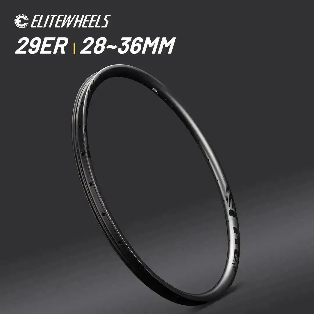 ELITEWHEELS Ultralight 29er MTB 270g Carbon Fiber Hookless Rims 28/30/33/35/36mm Width for XC/AM Asymmetric Rims
ELITEWHEELS Ultralight 29er MTB 270g Carbon Fiber Hookless Rims 28/30/33/35/36mm Width for XC/AM Asymmetric Rims