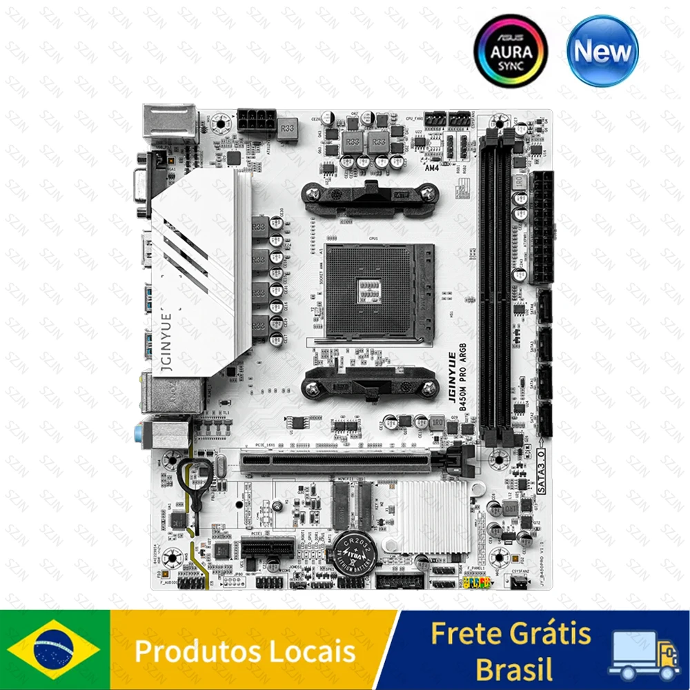 JGINYUE B450M PRO Материнская плата AM4 Поддержка процессоров Ryzen 3/5/7/9 DDR4 Двухканальная память M.2 NVME ARGB Игровая материнская плата
JGINYUE B450M PRO Материнская плата AM4 Поддержка процессоров Ryzen 3/5/7/9 DDR4 Двухканальная память M.2 NVME ARGB Игровая материнская плата