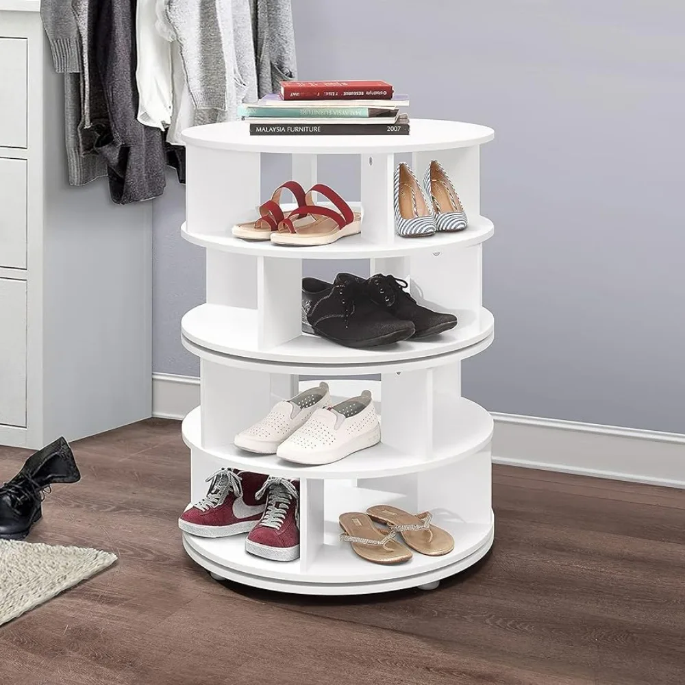 Shoes Cabinets Revolving 16 Pair Shoe Rack Storage Organizer, White Shoes Rack
Shoes Cabinets Revolving 16 Pair Shoe Rack Storage Organizer, White Shoes Rack