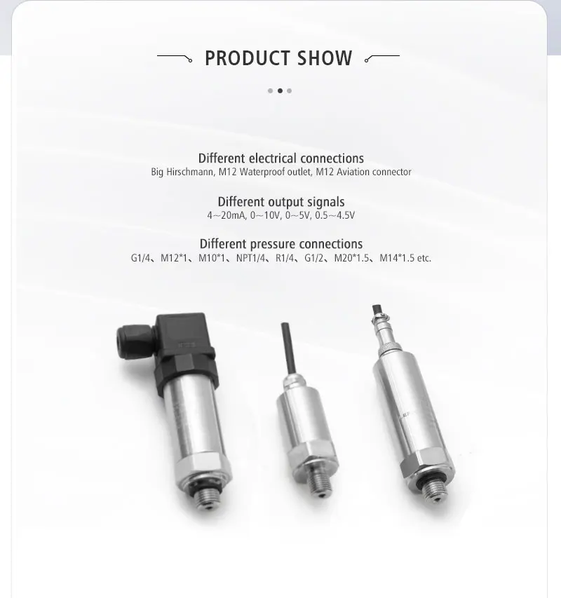 Датчик давления выходного напряжения тока 4-20 мА Датчик давления IP65 Диффузионный кремниевый передатчик
Датчик давления выходного напряжения тока 4-20 мА Датчик давления IP65 Диффузионный кремниевый передатчик