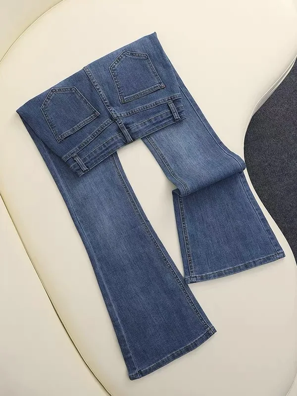 American Retro Blue Bell Bot Jeans Women's Thin New 2026 Spring Small Size High Waist Slim Fit Flared Pants Casual Sle
American Retro Blue Bell Bot Jeans Women's Thin New 2026 Spring Small Size High Waist Slim Fit Flared Pants Casual Sle