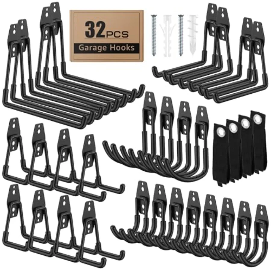 Garage Hooks with Anti-Slip Coating Heavy Duty Wall Mount Hooks for Garage Storage and Hanging Hoses Bike Garden Tools Ropes et
Garage Hooks with Anti-Slip Coating Heavy Duty Wall Mount Hooks for Garage Storage and Hanging Hoses Bike Garden Tools Ropes et