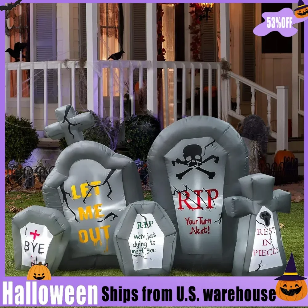 Inflatable Yard Decorations,6.6 Ft Halloween Lighted Decoration Headstone for Indoor Outdoor & Yard Garden, Inflatables Spooky
Inflatable Yard Decorations,6.6 Ft Halloween Lighted Decoration Headstone for Indoor Outdoor & Yard Garden, Inflatables Spooky