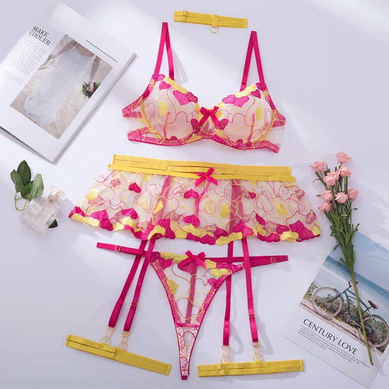 Lopnt New Sexy Bra Set Women's Flower Embroidery Lingerie 3pcs Transparent Underwear Bralette Thong Mini Skirt Erotic Lingerie
Lopnt New Sexy Bra Set Women's Flower Embroidery Lingerie 3pcs Transparent Underwear Bralette Thong Mini Skirt Erotic Lingerie