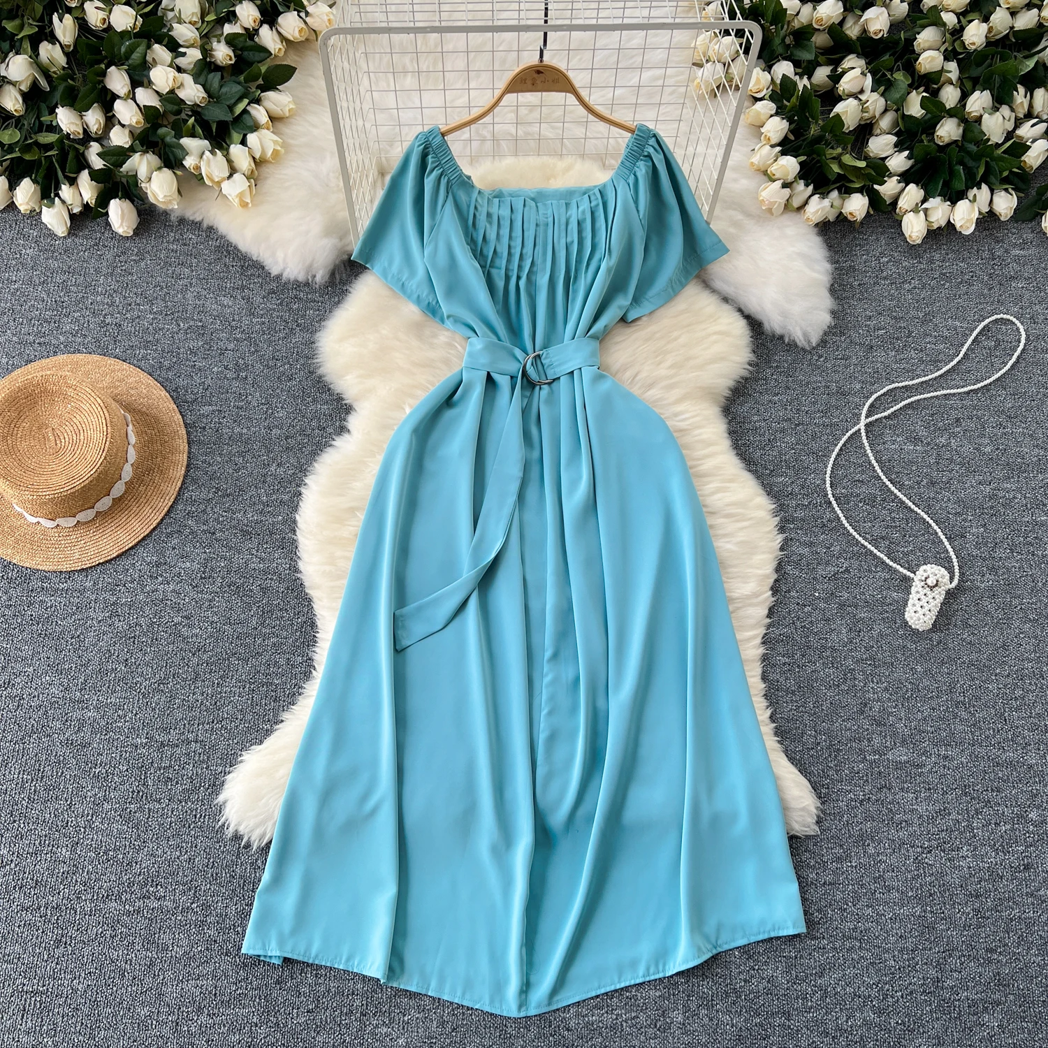 French Vintage Elegant Pleated Short Sleeve Dress A-line Fashion Spring Autumn Vestidos Women Dresses
French Vintage Elegant Pleated Short Sleeve Dress A-line Fashion Spring Autumn Vestidos Women Dresses