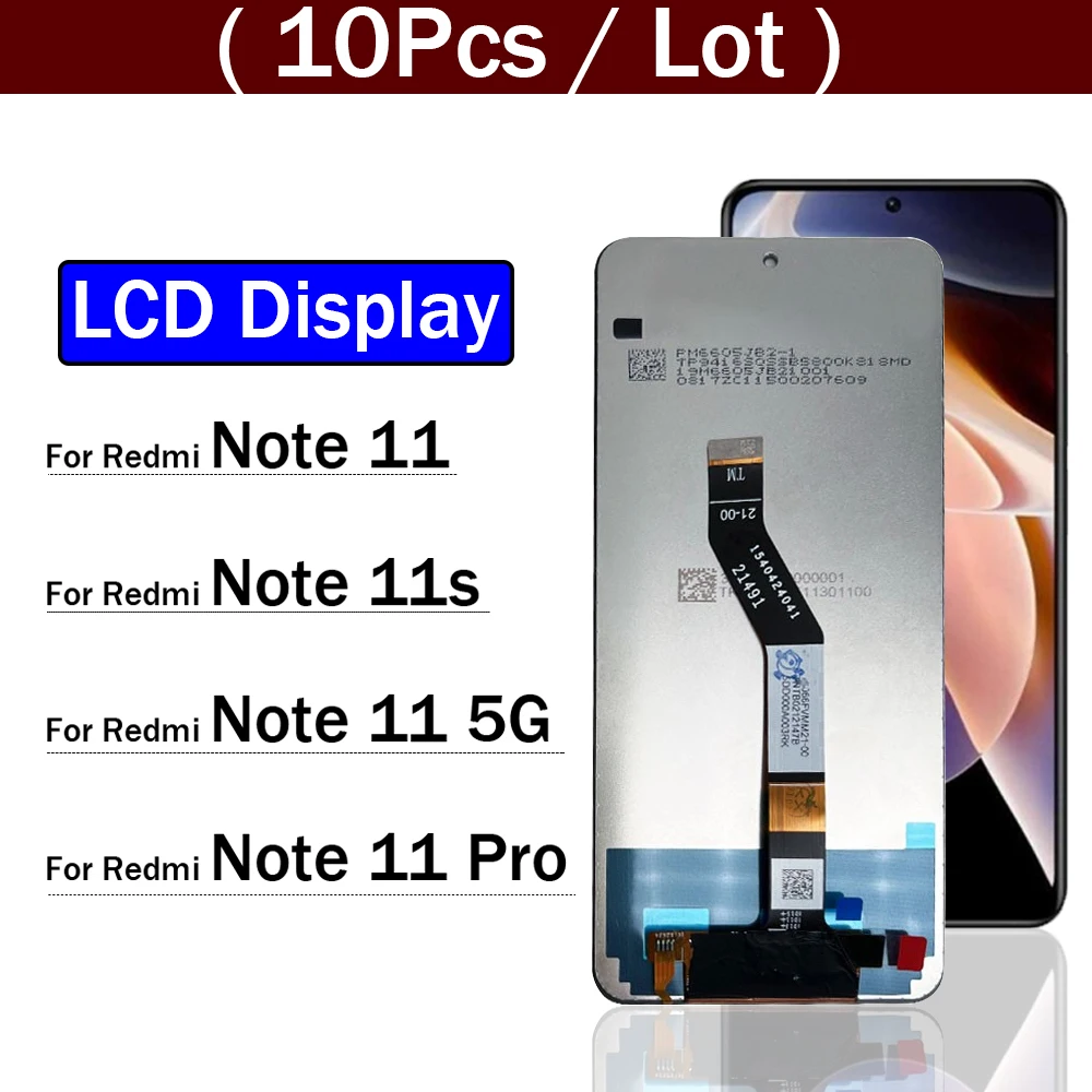 10 шт., ЖК-дисплей для Xiaomi Redmi Note 11 11s Pro 4G 5G 2201117 TG 2201117 Панель дигитайзера сенсорного экрана дисплея SG в сборе
10 шт., ЖК-дисплей для Xiaomi Redmi Note 11 11s Pro 4G 5G 2201117 TG 2201117 Панель дигитайзера сенсорного экрана дисплея SG в сборе