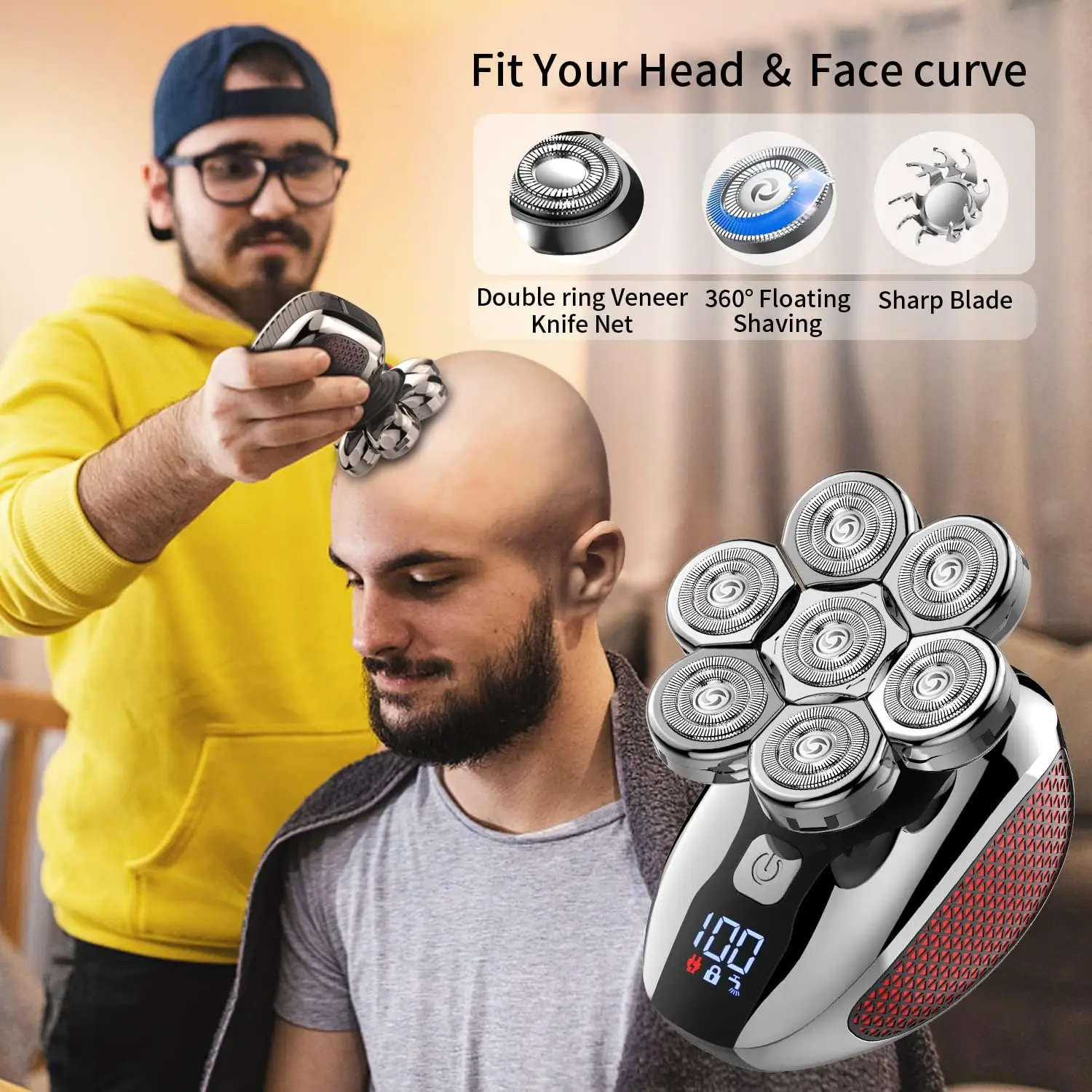 JK-1800 Head Shaver Grooming Kit Waterproof IPX6 Beard Razor for Men Cordless Electric Shaver for Commercial 5 in 1
JK-1800 Head Shaver Grooming Kit Waterproof IPX6 Beard Razor for Men Cordless Electric Shaver for Commercial 5 in 1