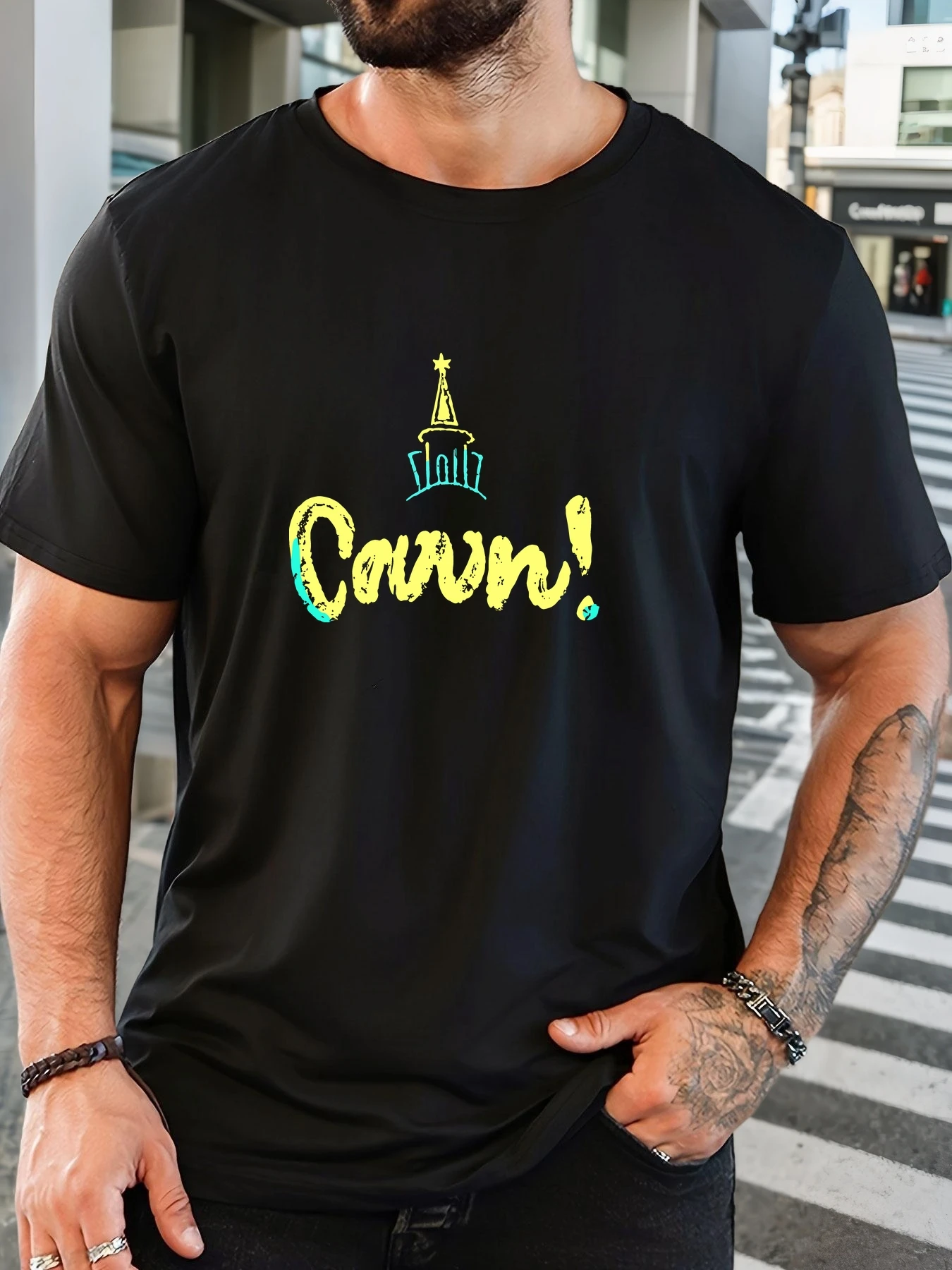 Men's 100% Cotton Printed T-Shirt Castle Pattern Summer Casual Oversized Round Neck Short Sleeve Comfortable Daily Wear Tee
Men's 100% Cotton Printed T-Shirt Castle Pattern Summer Casual Oversized Round Neck Short Sleeve Comfortable Daily Wear Tee