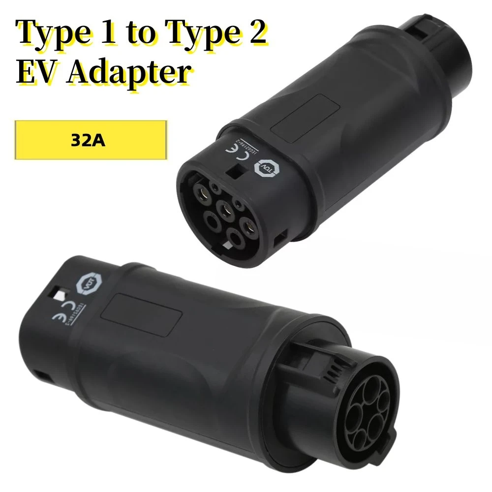 EV Charger Type 1 SAE J1772 to Type 2 EVSE Charging Convertor Connector Adapter 32A for IEC 62196 Electric Vehicle Accessories
EV Charger Type 1 SAE J1772 to Type 2 EVSE Charging Convertor Connector Adapter 32A for IEC 62196 Electric Vehicle Accessories