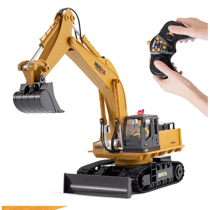 HUINA 1:16 Scale 11CH 24G Remote Control Excavator Toy Model with Real Sound Light Bulldozer Construction Vehicle Kids Adult
HUINA 1:16 Scale 11CH 24G Remote Control Excavator Toy Model with Real Sound Light Bulldozer Construction Vehicle Kids Adult