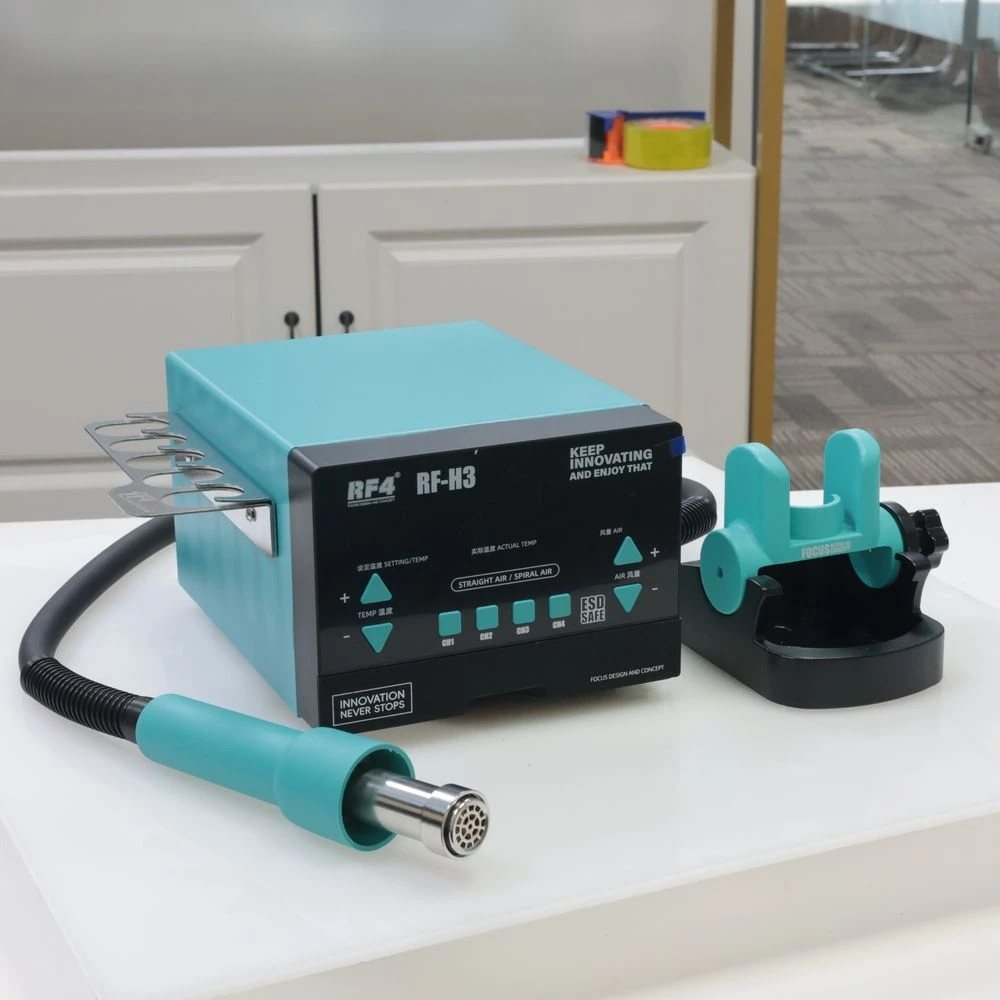 RF4 RF-H3 Digital Screen Phone Desoldering Motherboard Tool Anti-Static Hot Air Gun Soldering Rework Station
RF4 RF-H3 Digital Screen Phone Desoldering Motherboard Tool Anti-Static Hot Air Gun Soldering Rework Station