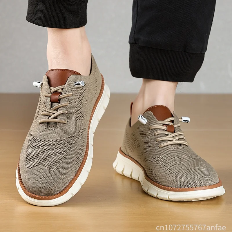 2025 New Men's Casual Loafers Breathable Mesh Slip-On Shoes Lightweight Lace-Up Design Spring Summer Fashion Flat Heel
2025 New Men's Casual Loafers Breathable Mesh Slip-On Shoes Lightweight Lace-Up Design Spring Summer Fashion Flat Heel