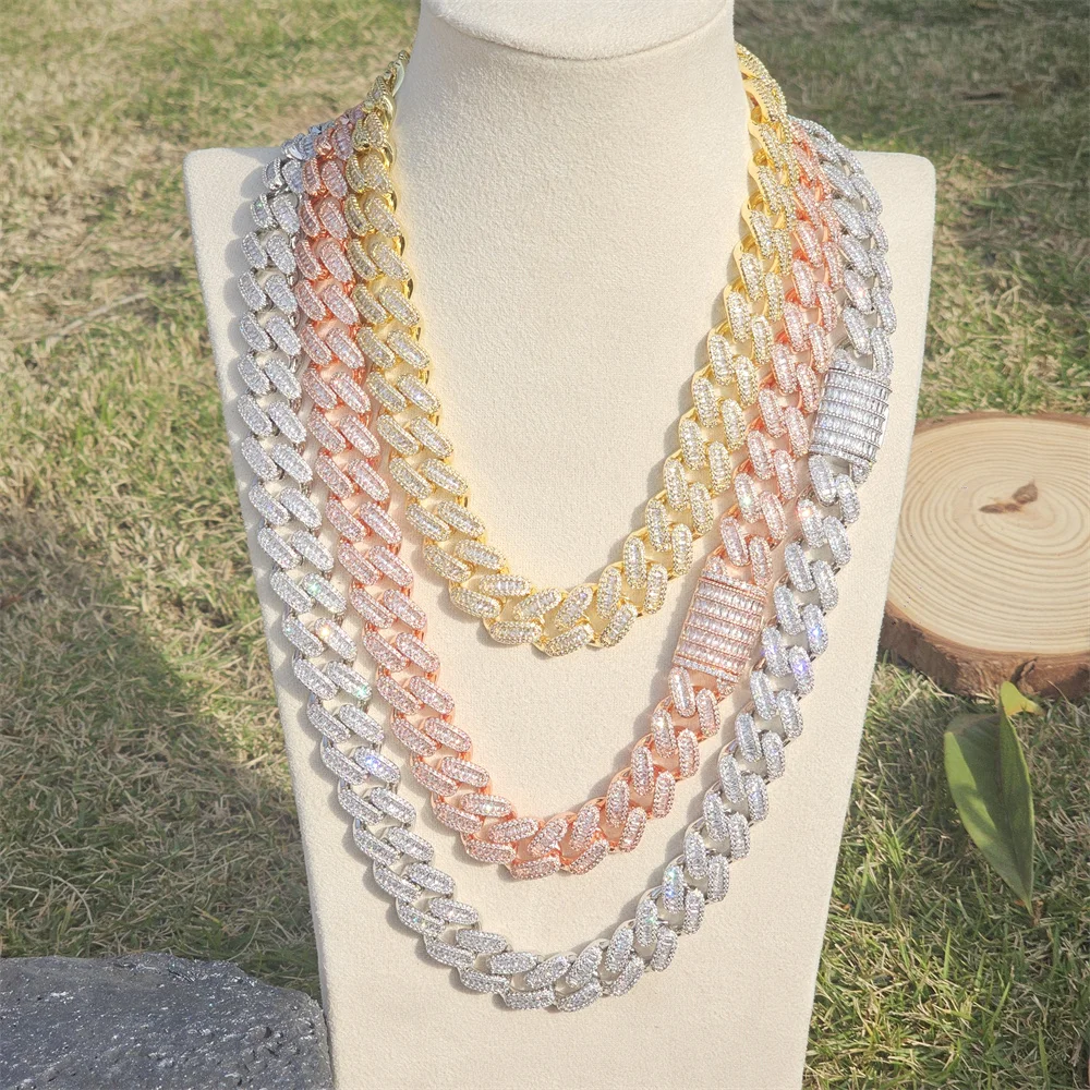 Iced Out 15mm Cuban Link Chain Bracelets Baguettecz Miami Luxury Necklace Choker Silver Rose Gold Hip Hop Rapper Jewelry
Iced Out 15mm Cuban Link Chain Bracelets Baguettecz Miami Luxury Necklace Choker Silver Rose Gold Hip Hop Rapper Jewelry