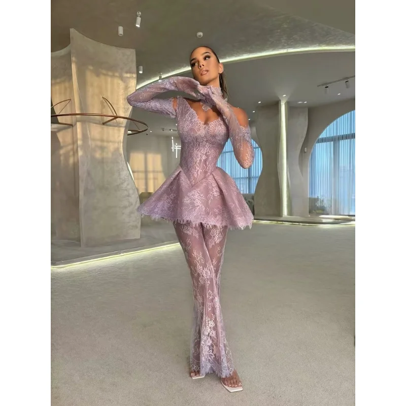 New Arrival Women's Dress Fashionable Strapless Pink LaceAMesh gloves with fishbone detail, sexy evening dress
New Arrival Women's Dress Fashionable Strapless Pink LaceAMesh gloves with fishbone detail, sexy evening dress
