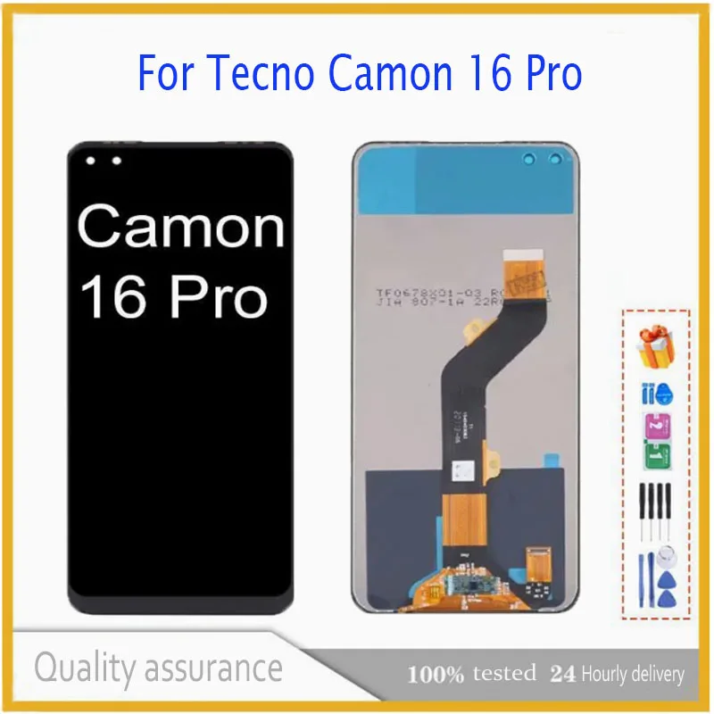 For Tecno Camon 16 Pro CE8 LCD Display Touch Screen Digitizer Assembly 100% Perfect Repair For Tecno Camon 16Pro
For Tecno Camon 16 Pro CE8 LCD Display Touch Screen Digitizer Assembly 100% Perfect Repair For Tecno Camon 16Pro
