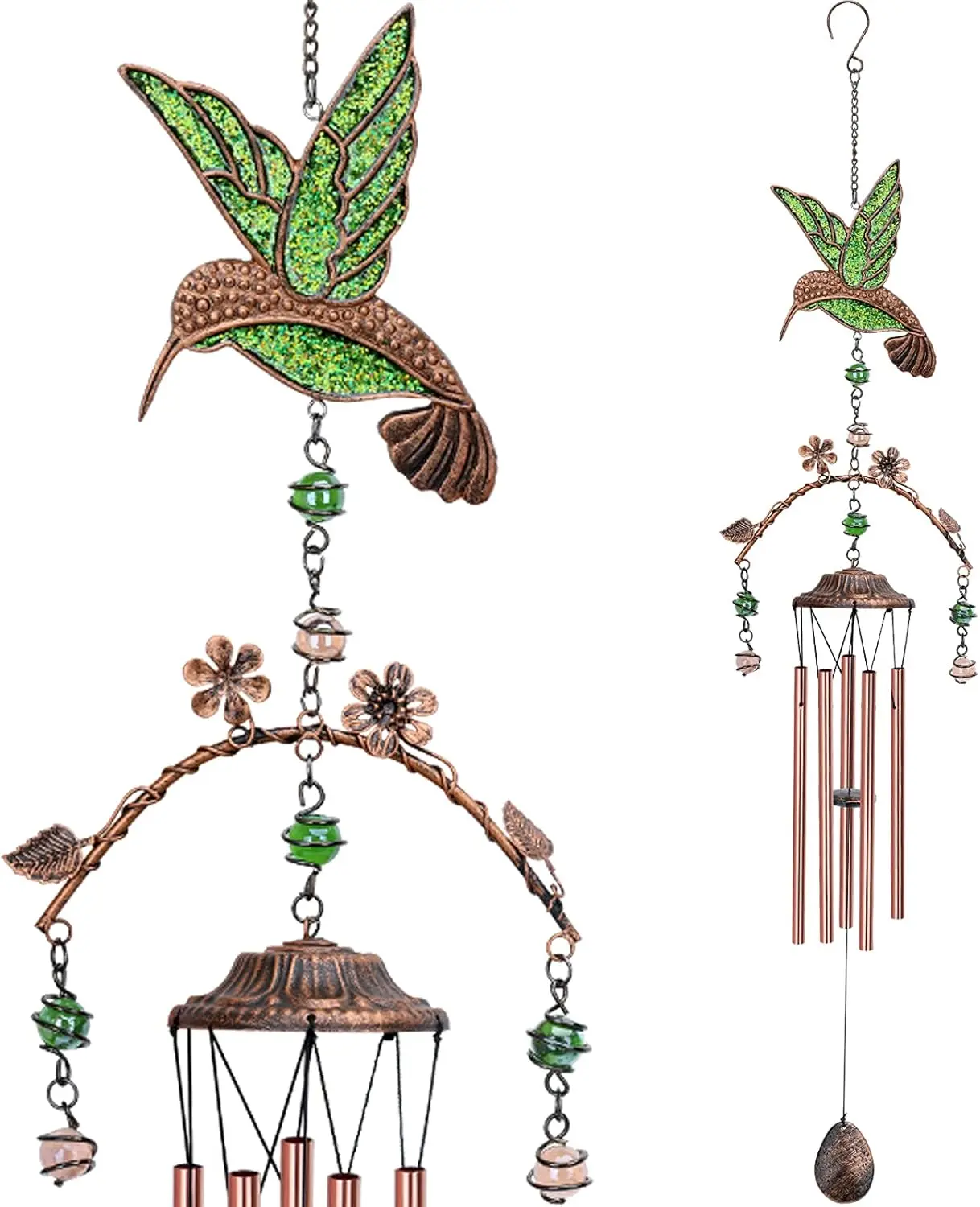 Wind Chimes, Green Hummingbird Wind Chimes for Outside Deep Tone 34 inches 5 Aluminum Tubes, Decorations for Home Garden Patio
Wind Chimes, Green Hummingbird Wind Chimes for Outside Deep Tone 34 inches 5 Aluminum Tubes, Decorations for Home Garden Patio