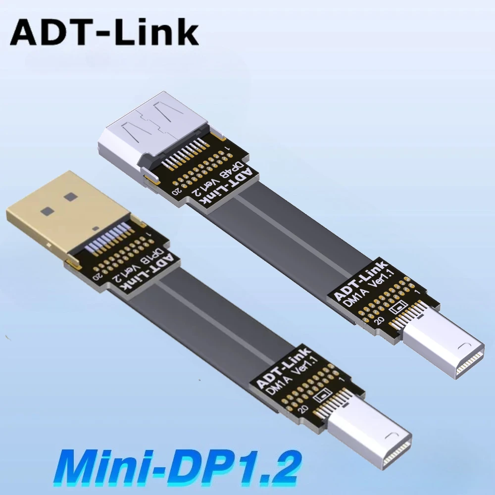 Плоский кабель ADT-Link Mini-DP-DP, HDR, видео-аудио, кабель Mini DisplayPort V1.2 для видеокарты, удлинитель графического процессора 3-300 см
Плоский кабель ADT-Link Mini-DP-DP, HDR, видео-аудио, кабель Mini DisplayPort V1.2 для видеокарты, удлинитель графического процессора 3-300 см