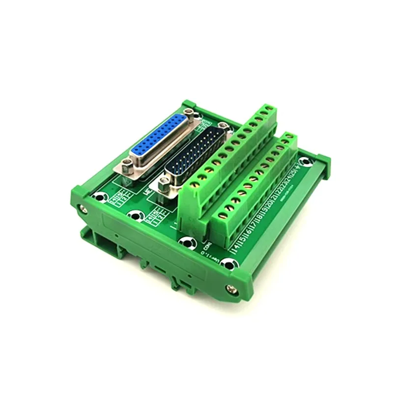 DIN rail mountable D-SUB DB25 Male / Female Header Breakout Board, Terminal Block, Connector.
DIN rail mountable D-SUB DB25 Male / Female Header Breakout Board, Terminal Block, Connector.