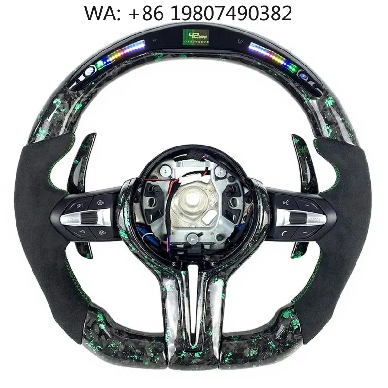 LED Suede Interior Gold Wave Forged Carbon Steering Wheel, Custom Sport Parts Fit Mid Size SUV Popular Aftermarket Vehicle Upgra
LED Suede Interior Gold Wave Forged Carbon Steering Wheel, Custom Sport Parts Fit Mid Size SUV Popular Aftermarket Vehicle Upgra