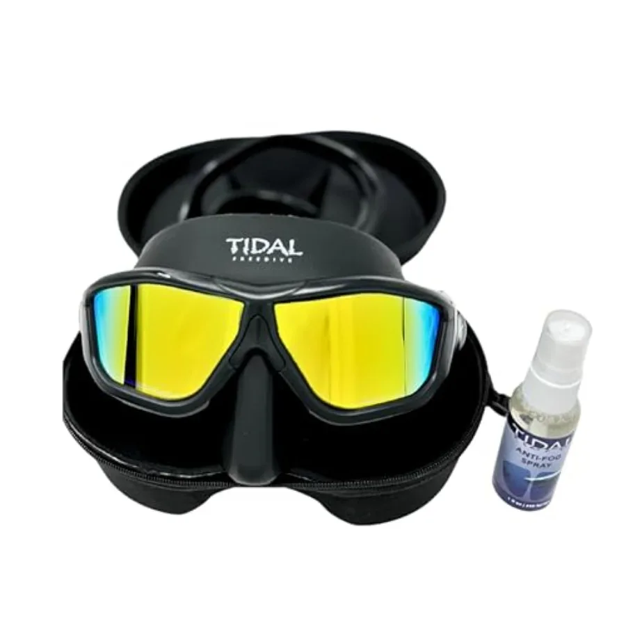 Tidal Glide Freedive Mask: low volume, silicone skirt, black, anti-fog coating for freediving, spearfishing, and snorkeling
Tidal Glide Freedive Mask: low volume, silicone skirt, black, anti-fog coating for freediving, spearfishing, and snorkeling