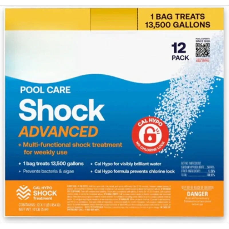 52037R Pool Care Shock Advanced, Swimming Pool Chemical - Cal Hypo Formula, Prevents Bacteria & Algae, Restores Crystal Clea
52037R Pool Care Shock Advanced, Swimming Pool Chemical - Cal Hypo Formula, Prevents Bacteria & Algae, Restores Crystal Clea