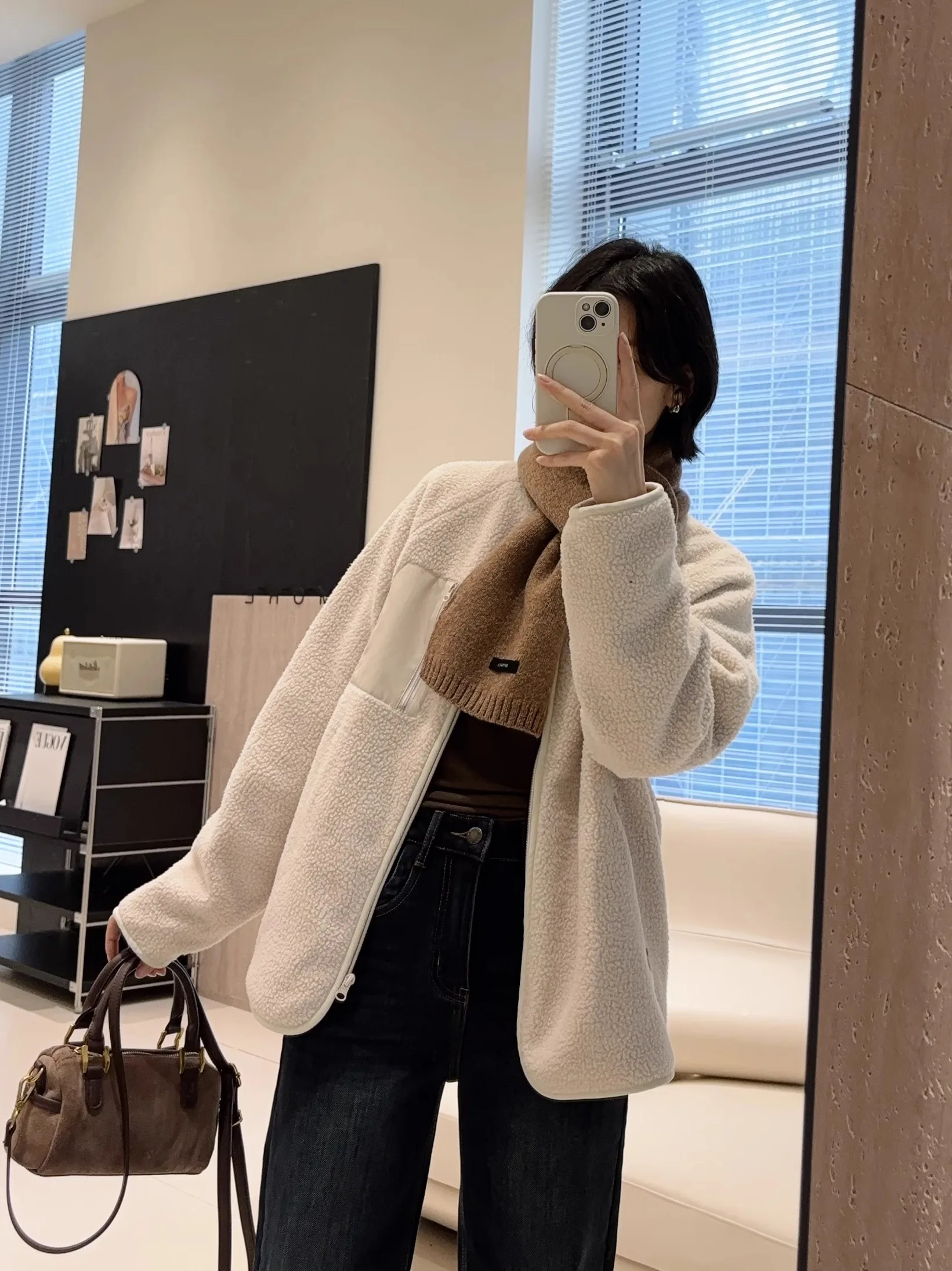 Warm Fce Lined Loose Outerwear Collar Jaet Textured Feel Outdoor Women's Casual Sle Long Sve Zipper Closure Coat
Warm Fce Lined Loose Outerwear Collar Jaet Textured Feel Outdoor Women's Casual Sle Long Sve Zipper Closure Coat