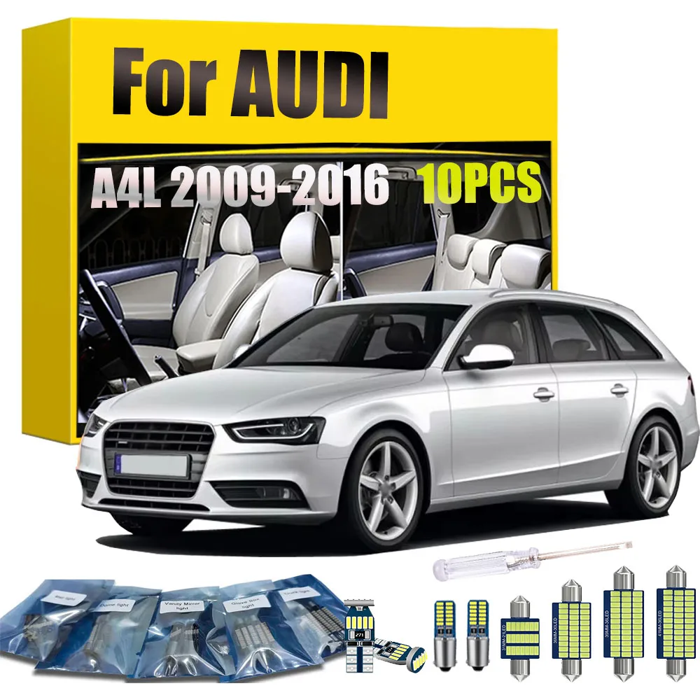 10PCS Car Interior Dome Light for Audi A4L 2009 2010 2011 2012 2013 2014 2015 2016 Bulb Kit Trunk Glove Box Bulb Accessories
10PCS Car Interior Dome Light for Audi A4L 2009 2010 2011 2012 2013 2014 2015 2016 Bulb Kit Trunk Glove Box Bulb Accessories