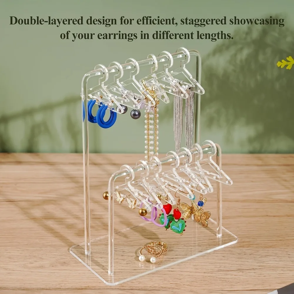 Jewelry Organizer 16pcs Hangers Shaped Jewelry Holder Detachable DIY Dangle Earrings Display Racks Stable Acrylic
Jewelry Organizer 16pcs Hangers Shaped Jewelry Holder Detachable DIY Dangle Earrings Display Racks Stable Acrylic