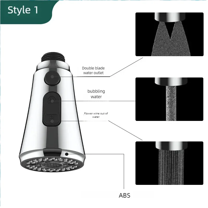 Удобный водосберегающий кухонный смеситель с выдвижной насадкой, универсальное соединение G1/2, для раковины в ванной комнате, трехходовой фильтр 
Удобный водосберегающий кухонный смеситель с выдвижной насадкой, универсальное соединение G1/2, для раковины в ванной комнате, трехходовой фильтр