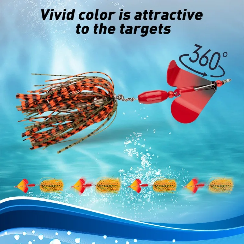 2pcs 19g New 360 Degrees Spinner Bait Fishing Lure Pinwheel Blade Chatter Bait Dancer Buzzbait for Bass Pike Fishing Tackle
2pcs 19g New 360 Degrees Spinner Bait Fishing Lure Pinwheel Blade Chatter Bait Dancer Buzzbait for Bass Pike Fishing Tackle