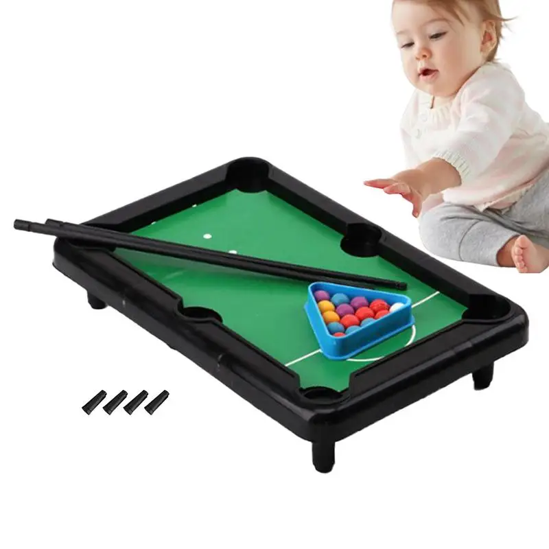 Mini Billiard Table Portable Tabletop Pool Set Mini Billiards Game Family Interaction Board Game For Kids Toy And Game Accessory
Mini Billiard Table Portable Tabletop Pool Set Mini Billiards Game Family Interaction Board Game For Kids Toy And Game Accessory