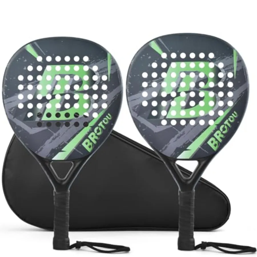 Padel Tennis Racket for Competitive Play Carbon Fiber Surface Black/Gray Lightweight Vibration-Dampening EVA Memory Foam Core w
Padel Tennis Racket for Competitive Play Carbon Fiber Surface Black/Gray Lightweight Vibration-Dampening EVA Memory Foam Core w