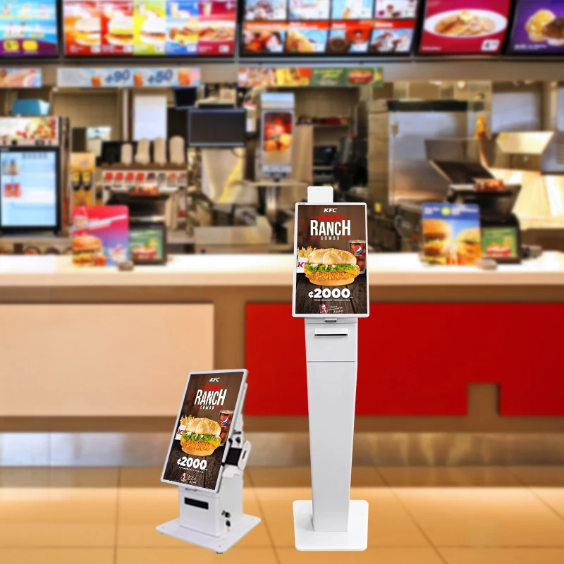 hit productTouchWo Interactive Capacitive Touch 10 Point Self Service Reception Payment Kiosk with Thermal Printer Scanner and S
