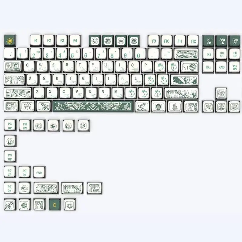 Миф европейский ретро полный набор четырехсторонних светопропускающих электронных спортивных механических колпачков для клавиш 87/98/104 и т. д.
Миф европейский ретро полный набор четырехсторонних светопропускающих электронных спортивных механических колпачков для клавиш 87/98/104 и т. д.