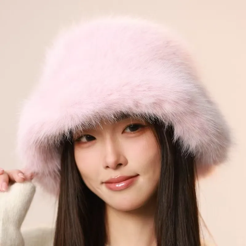 New autumn and winter style real photos of fur solid color simple fisherman's hat women's fleece warm plain face basin
New autumn and winter style real photos of fur solid color simple fisherman's hat women's fleece warm plain face basin