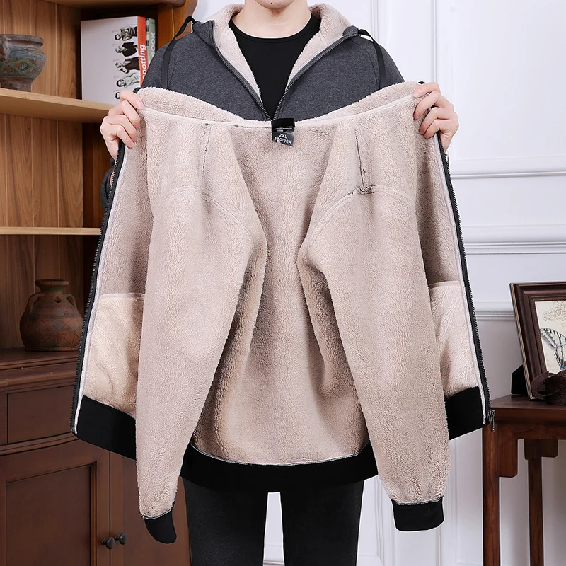 New Fleece Men Set Fashion Brand Tracksuit Lined Thick Sweatshirt + Pants Sportswear Suit Male Winter Warm Hooded Outerwear Suit
New Fleece Men Set Fashion Brand Tracksuit Lined Thick Sweatshirt + Pants Sportswear Suit Male Winter Warm Hooded Outerwear Suit
